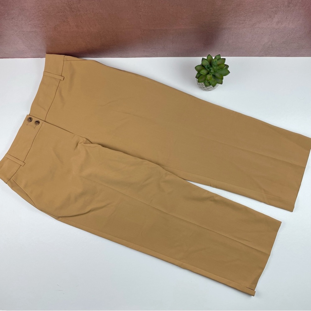Tapemeasure Anthropologie Solid Tan Brown Capri Pants Women Size 10 Designer